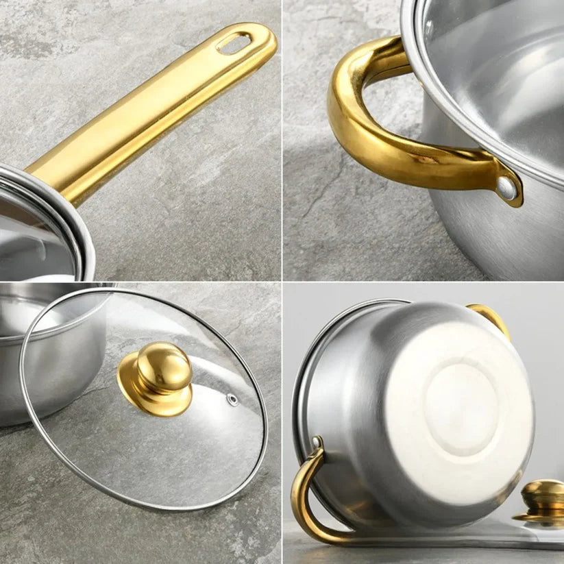 Juego de 10X piezas + tetera SWISSHOME (en Acero Inoxidable Grado Quirurgico )